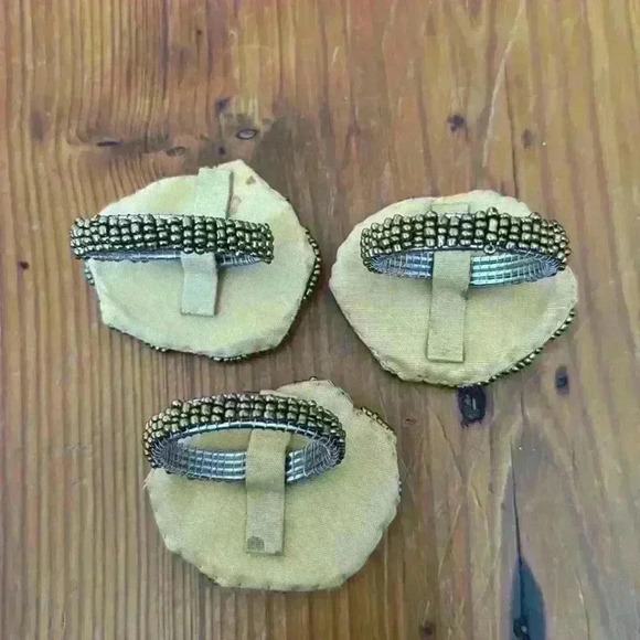 Pumpkin Beaded Napkin Holder Rings Fall Halloween Thanksgiving - Picture 2 of 4